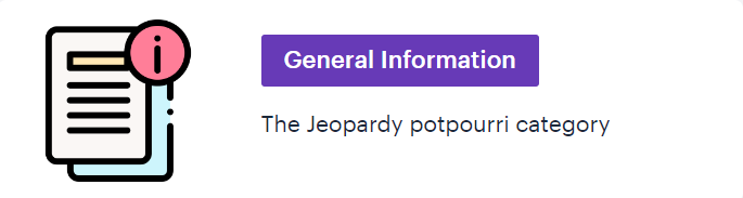 The Jeopardy potpourri category